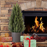 Salcar 50cm Künstlicher Weihnachtsbaum Kleinmit Basistopf, Nordmanntanne, aus 100% PE Spritzguss